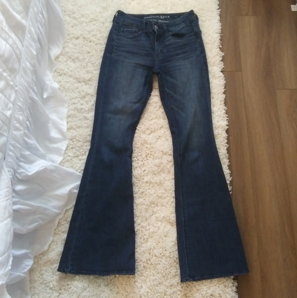 American Eagle Hi-Rise Flare Bell Bottom Jeans